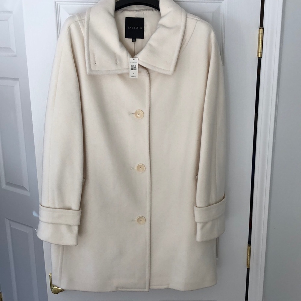 Talbots brand new with tags ivory coat